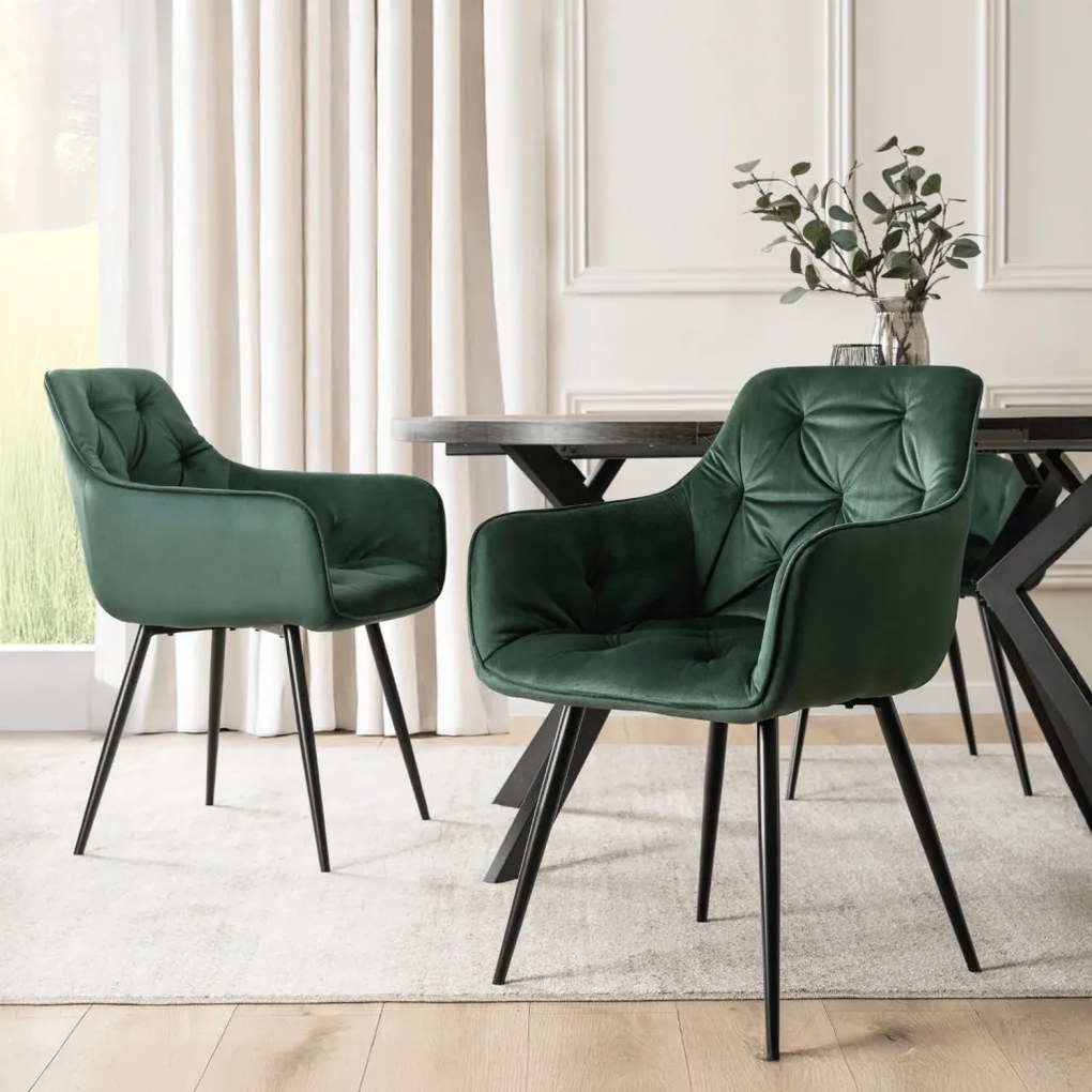 Zöld Bársony Étkezőszék. MODESTO