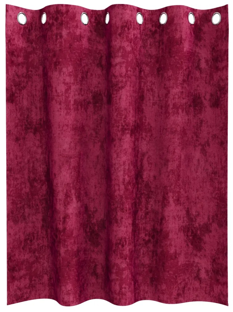 Bársonyfüggönyök Burgundi vörös Poliészter 140 x 140 cm Függöny