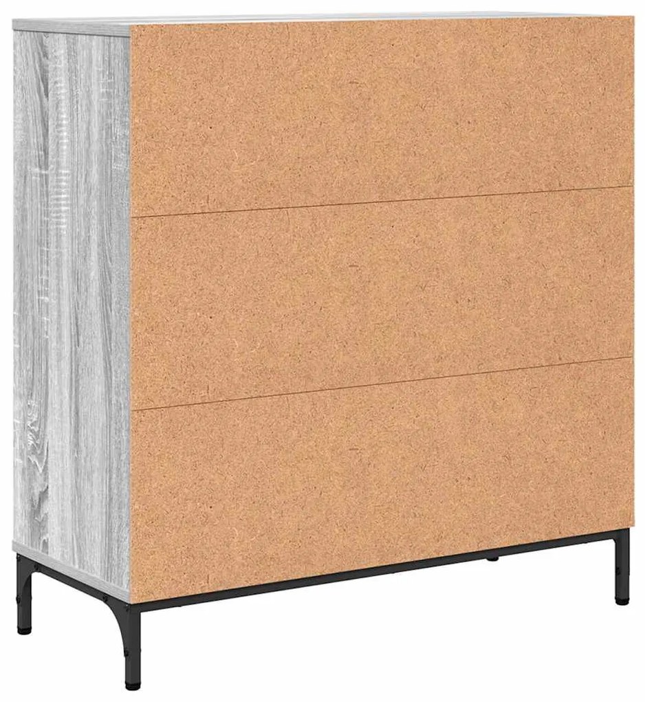 Széf fiókkal Szürke sonoma 79.5 x 33 x 82 cm Faanyag