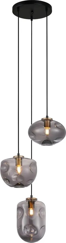 Italux modern függeszték hatella fekete füstös réz itxpnd-112038-3abrsg