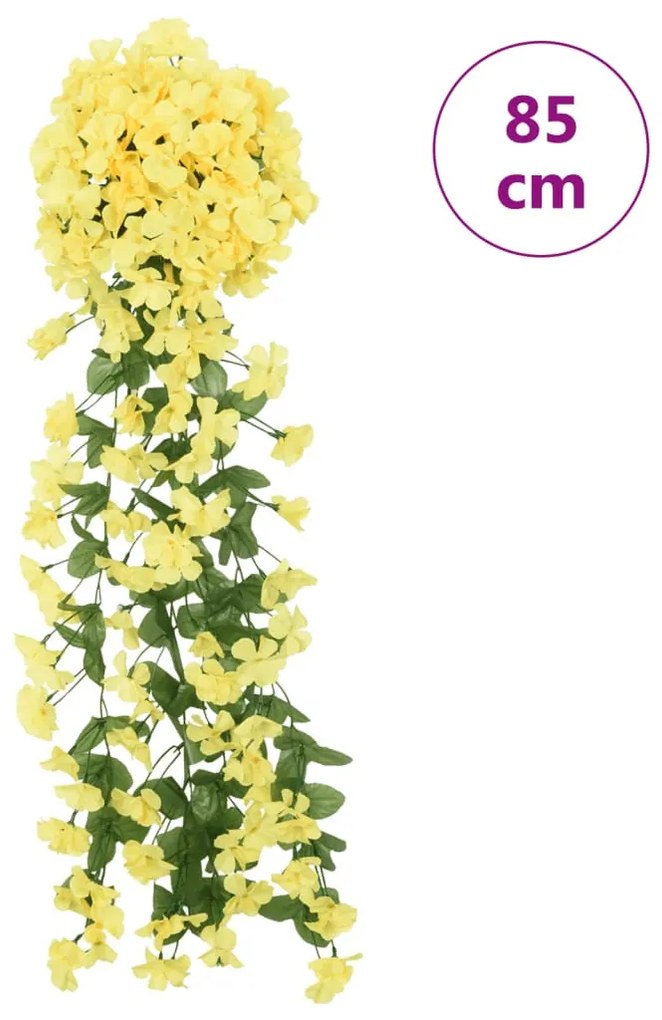 3 db sárga karácsonyi virágfüzér 85 cm