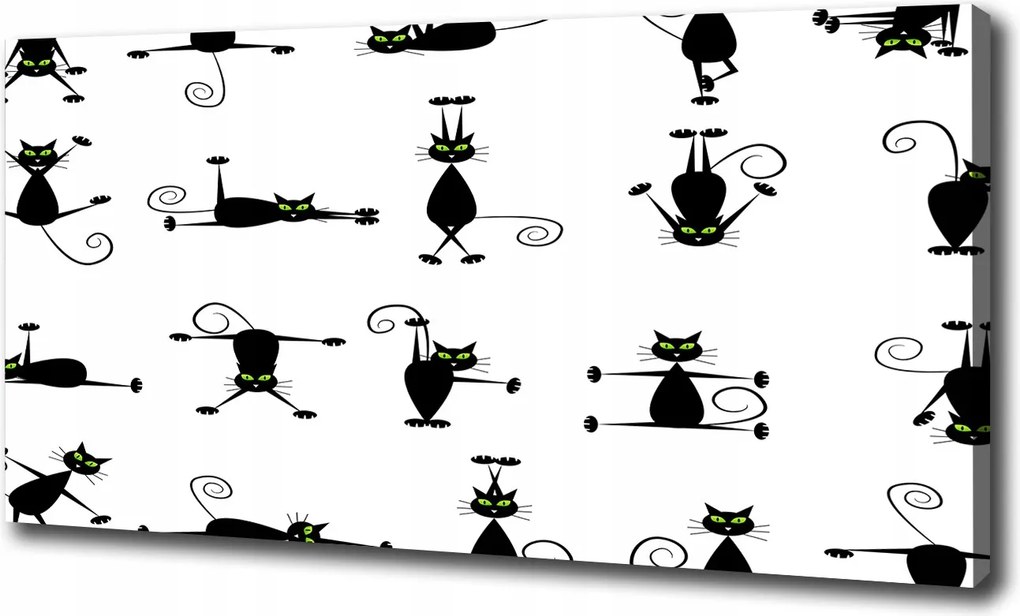 Vászonkép Macskák illusztráció 120x60 cm
