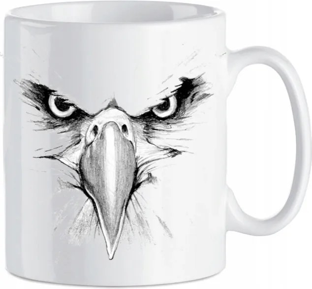 Bögre vagány nyomott mintás Sas Fej Kerámia 330 ml