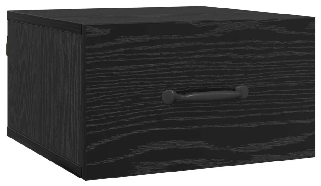 Éjjeliszekrény fiókkal Fekete tölgy 35 x 35 x 20 cm Faanyag
