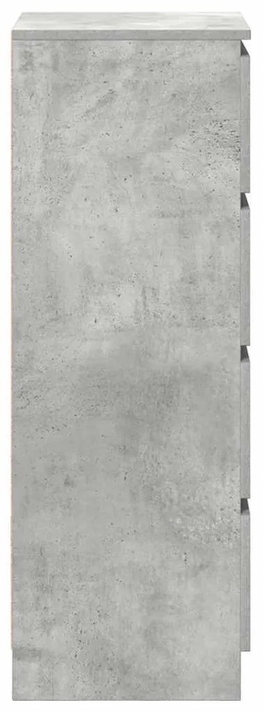 betonszürke szerelt fa tálalószekrény 37,5x35x99 cm