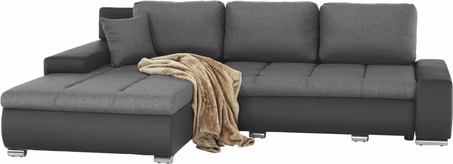 Sarokülőgarnitúra, szürke, TRAMP