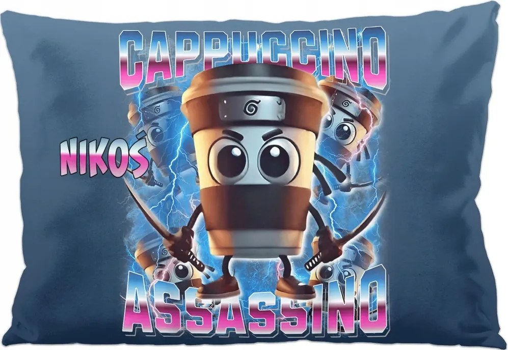 Italian Brainrot Cappuccino Assassino párna