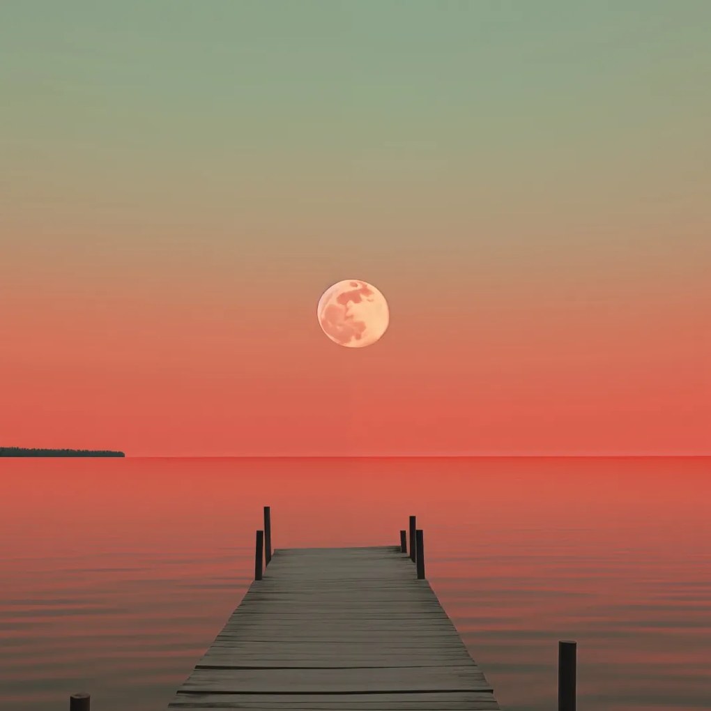 Poszter 40x40cm Hold a víz felett