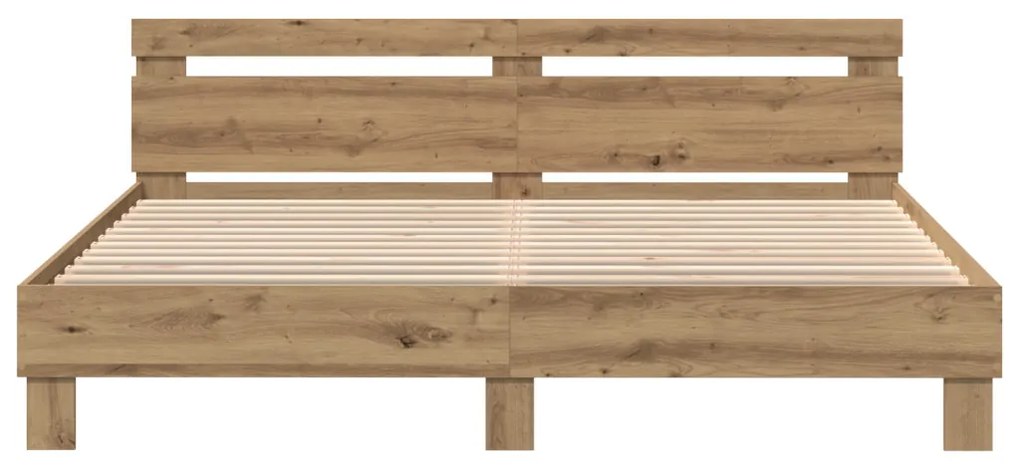 Fa ágykeret Kézműves tölgy Tömör tölgyfa 200 x 200 cm Ágykeret