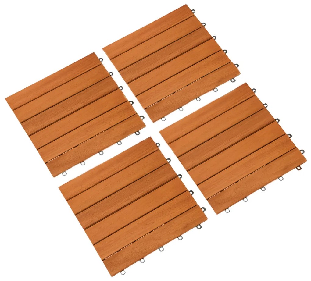 Casaria® Fa padlólapok – 11 darabos készlet, 30×30 cm