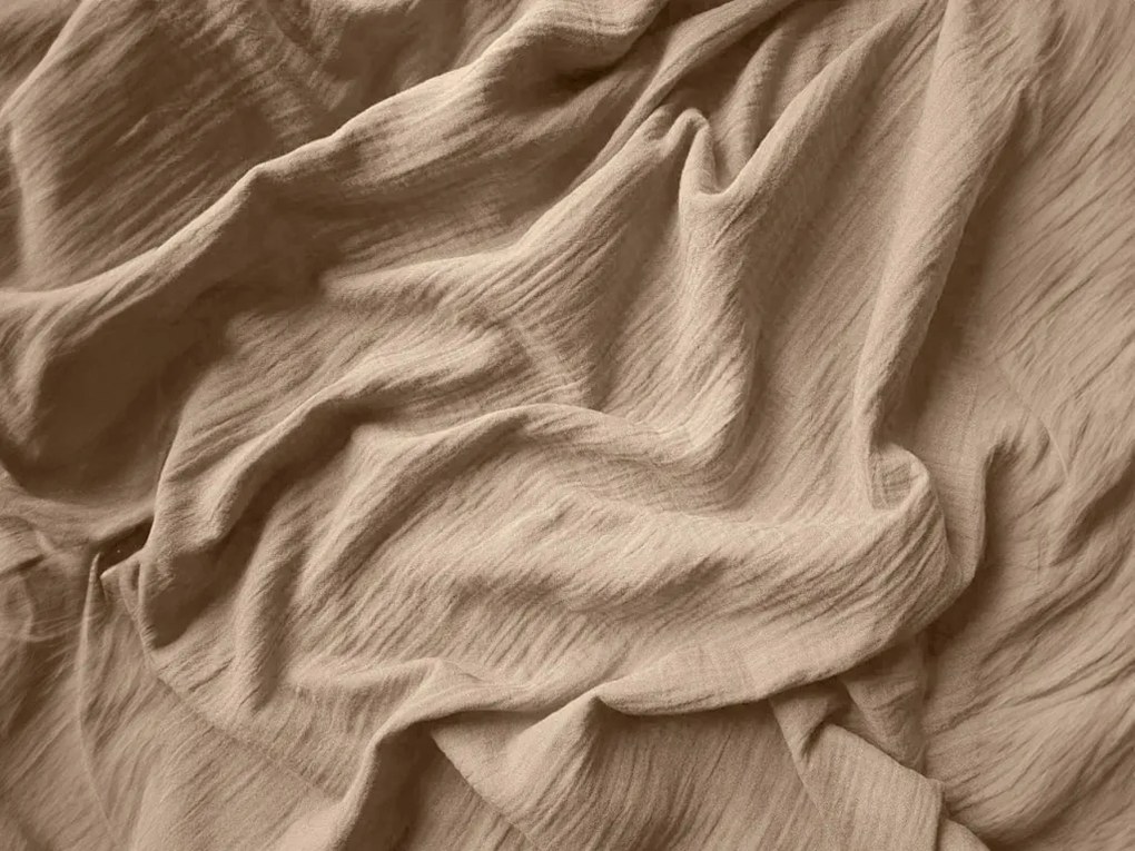 Muszlin ágynemű PURELY világosbarna Ágyneműhuzat mérete: 2 ks 80 x 80 cm | 200 x 200 cm