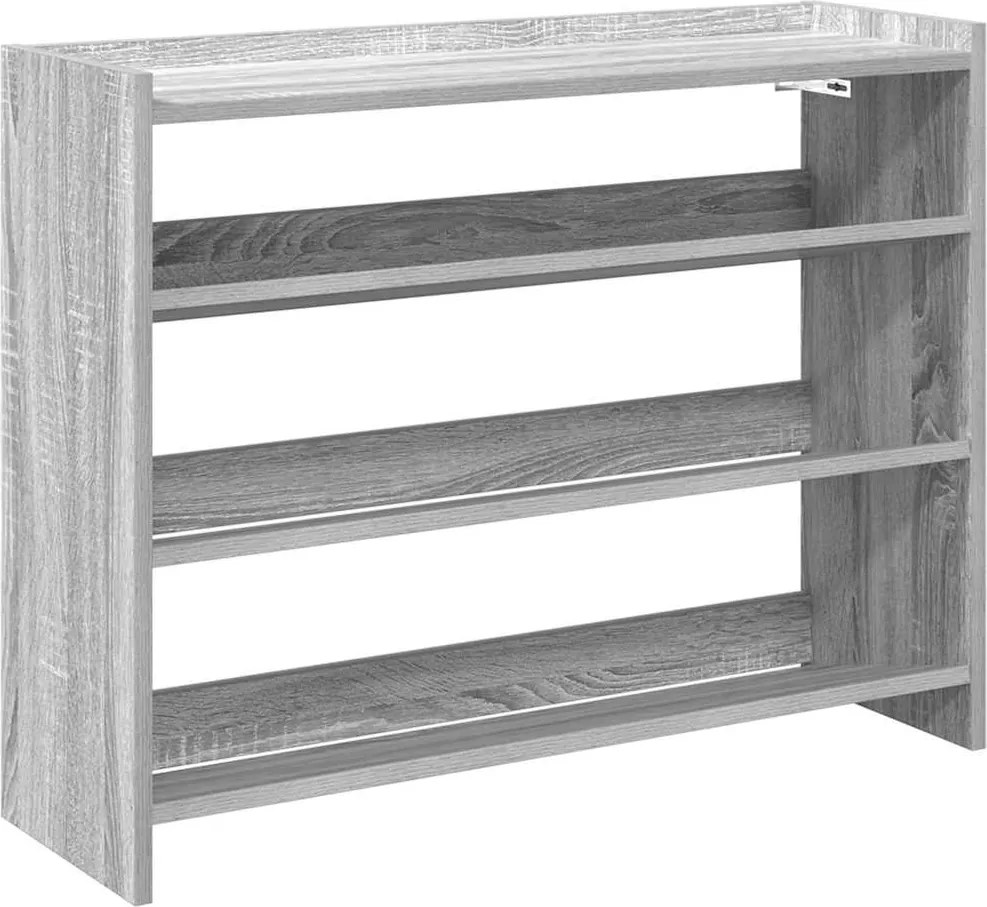vidaXL szürke sonoma színű szerelt fa cipőtartó 80x25x62 cm