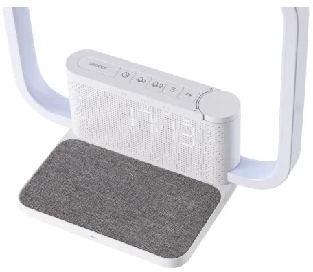 Immax 08994L - LED Dimmelhető asztali lámpa ébresztőórával és töltővel 18W/230V fehér