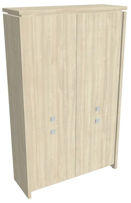 Verno magas szekrény 128 x 46 x 210 cm, osztva, akác
