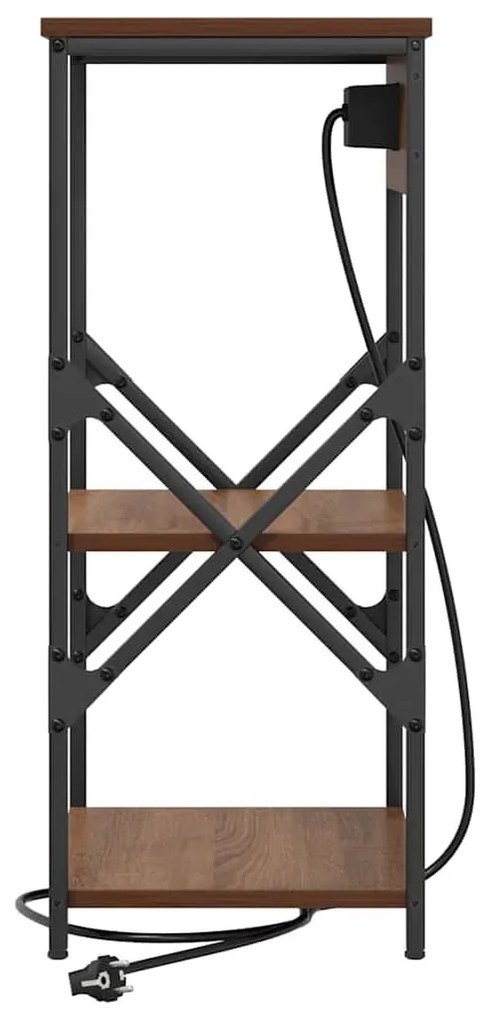 Éjjeli Szekrények 2 pcs barna tölgy 41 x 31 x 76 cm Faanyag