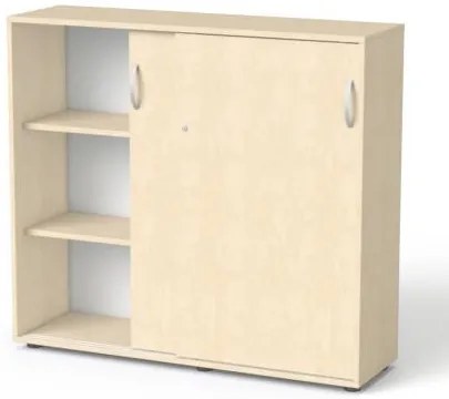 Szekrény, 3 rendező magas, tolóajtós, polcos, MAYAH Freedom SV-13, juhar (IBXSZ13J)