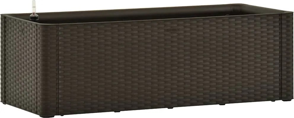 vidaXL mokkaszínű kerti magaságyás öntözőrendszerrel 100 x 43 x 33 cm