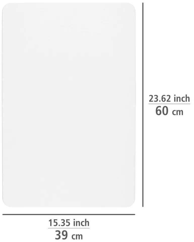 Fehér kovaföld fürdőszobai kilépő 39x60 cm Simi – Wenko