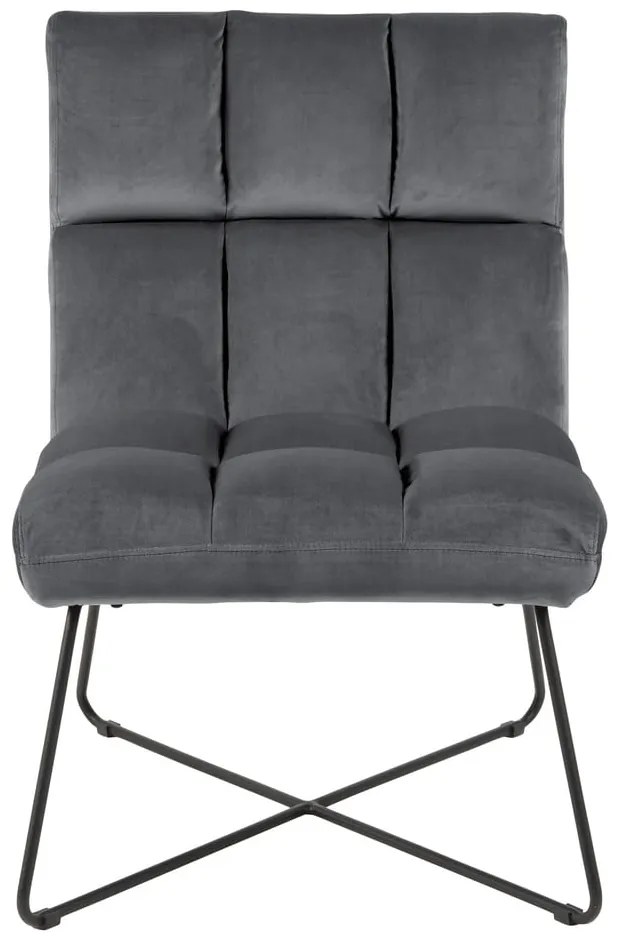 Szürke bársony fotel Alba – Actona