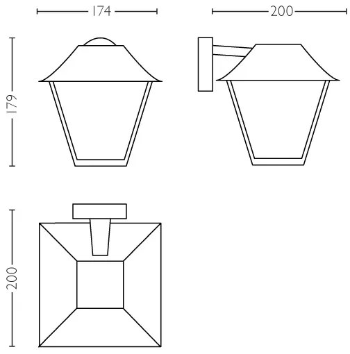 Philips 16495/30/PN - Kültéri fali lámpa  MYGARDEN ALPENGLOW E27/60W/230V