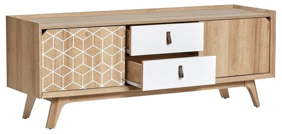 Java barna-fehér TV-állvány - Marckeric