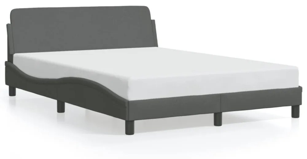 sötétszürke szövet ágykeret Dover 140 x 190 cm