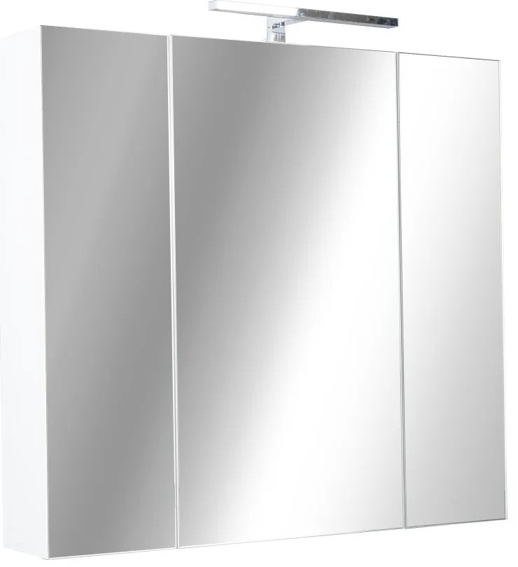 Piramida AKVA Tükrös fürdőszobai szekrény - LED világítással - 75 x 69 x 15 cm