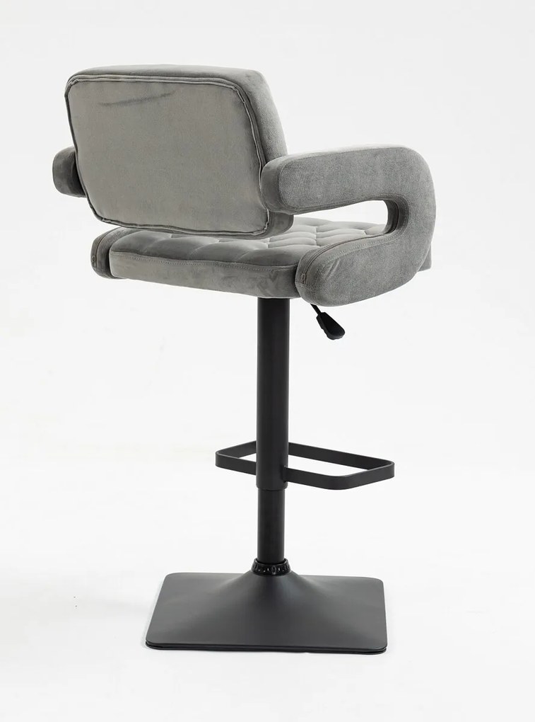 HR8403KW Acél modern velúr szék fekete lábbal