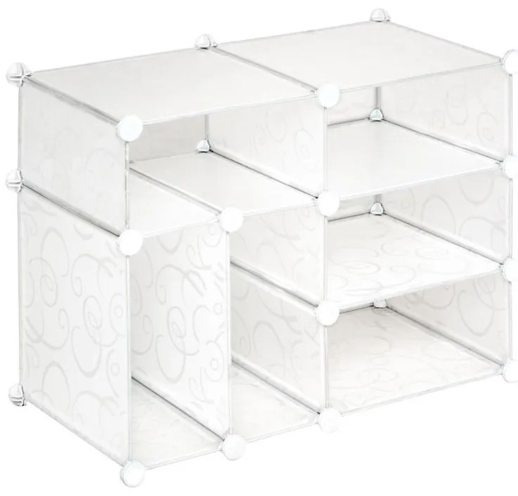 DIVERO Fiókos állvány 57 x 71 x 37 cm átlátszó