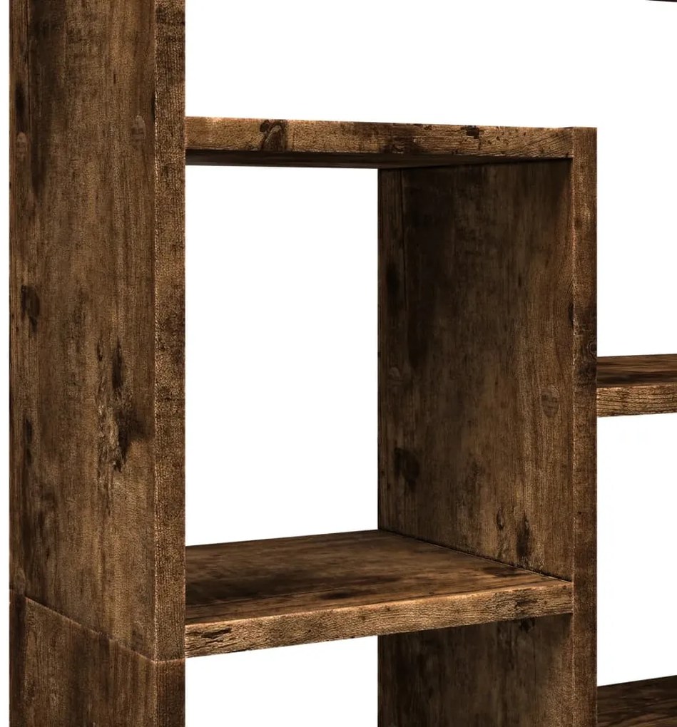 füstös tölgy színű szerelt fa könyvespolc 72 x 20 x 120 cm