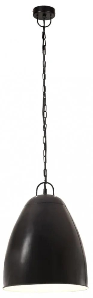 kerek fekete ipari függőlámpa 25 W 32 cm E27
