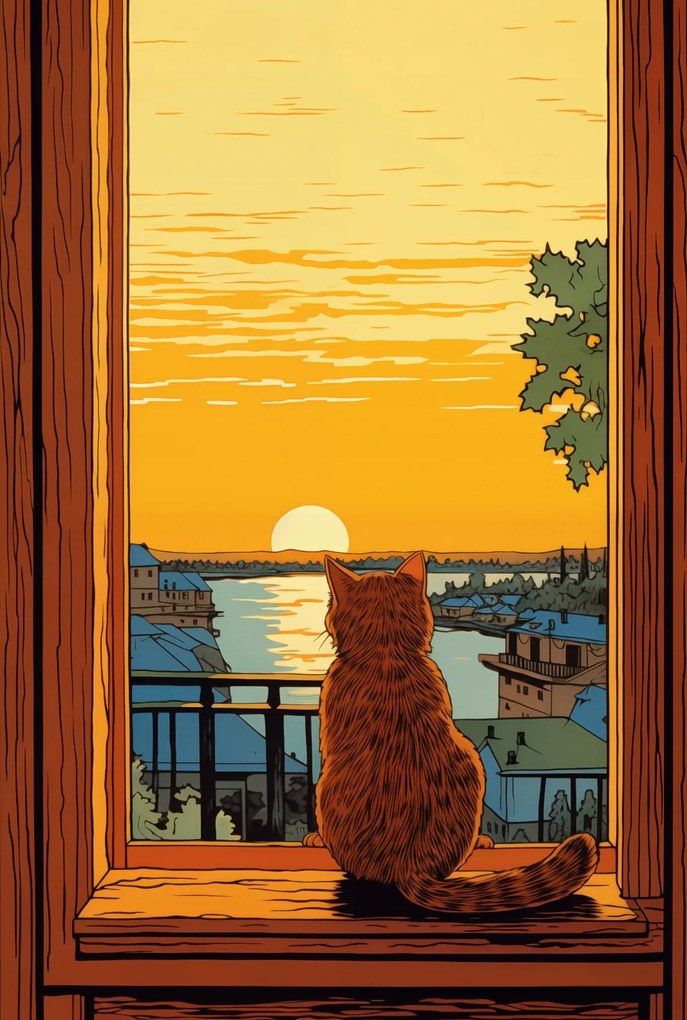 Poszter 68x101cm Nyugat a macskaszemeken át