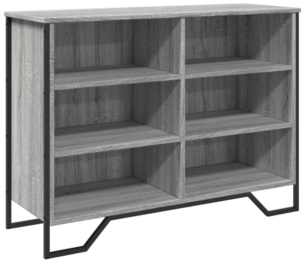 szürke sonoma színű szerelt fa tálalószekrény 101x35,5x74,5 cm