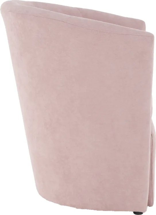 Klub fotel puffal, rózsaszín, ROSE