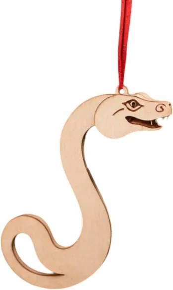 Karácsonyi fa gömbök karácsonyfára Kígyó különböző színekben 5db