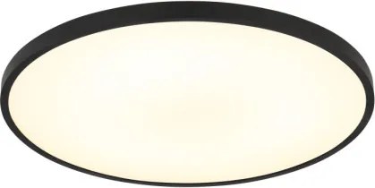 Globo 41566-32S Mennyezeti lámpa, matt fekete műanyag, fehér műanyag, felfelé is világít "háttérvilágítás", ø: 400mm, M: 40mm, tartozék: LED 32W 230V, 3250lm forrás, 1300lm kimenet, 4000K