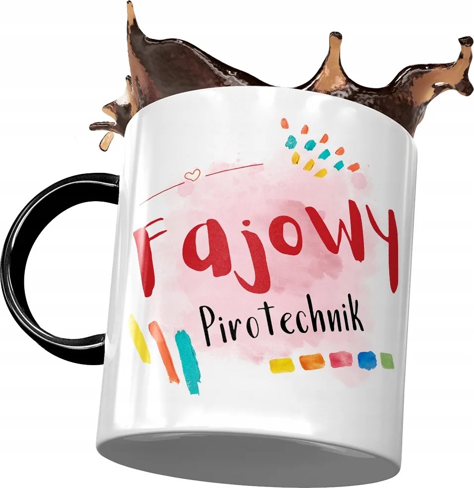 Fekete Bögre Pirotechnika Cool Pirotechnika Nyomtatott Fotóval