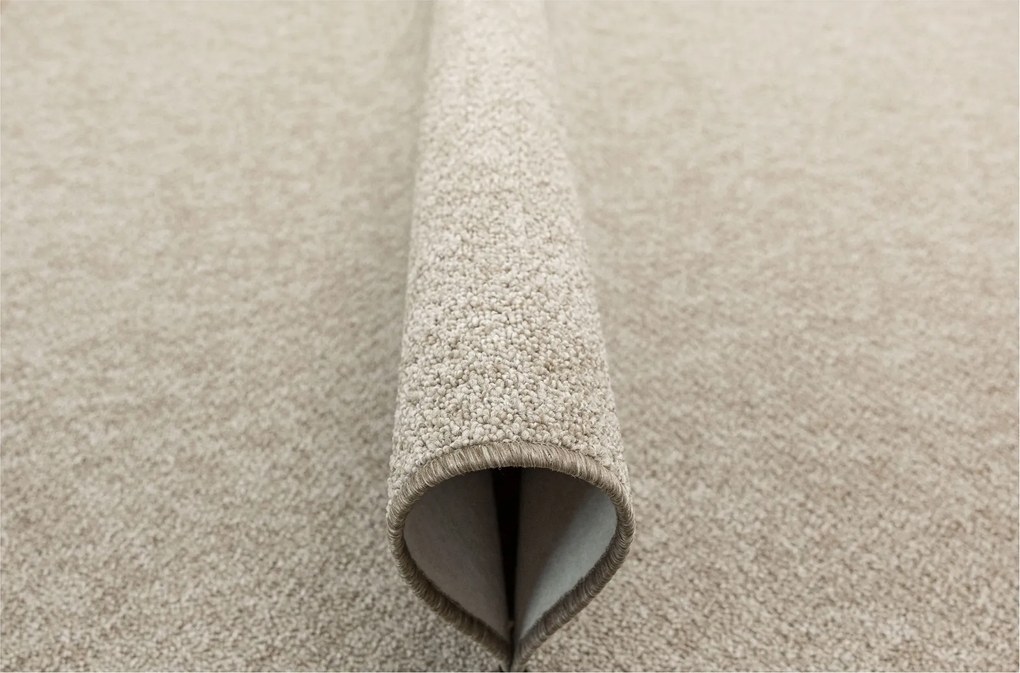 Hurokszőnyeg Nappaliba Világos Bézs Krémszínű Filc Érmék 250x350 cm