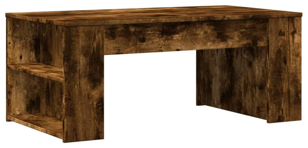 Füstös tölgy színű szerelt fa dohányzóasztal 102 x 55 x 42 cm