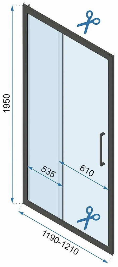 Zuhanykabin REA Rapid Slide Chrome