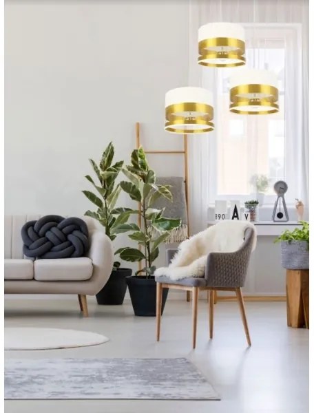 Csillár zsinóron MILO 3xE27/60W/230V arany