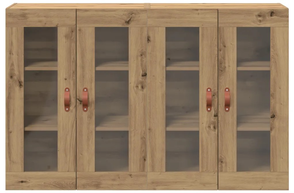 Fali Szekrények 2 db Művészi Tölgy 69,5x34x90 cm Mérnöki Fa