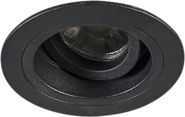 Okos süllyesztett spotlámpa fekete kerek WiFi GU10-zel - Chuck