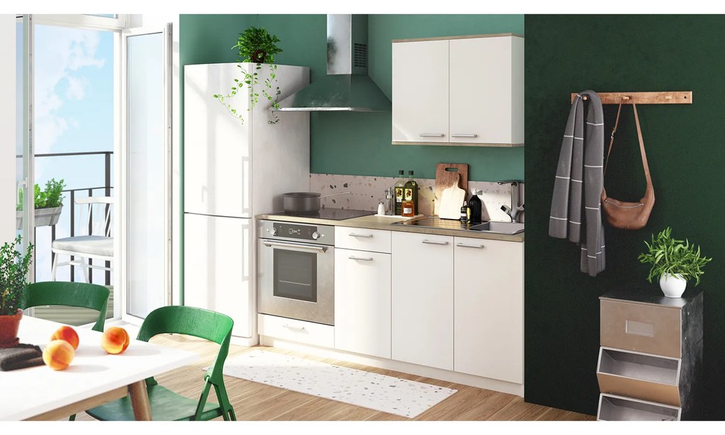 Konyhaszekrény COOKING tölgy/fehér