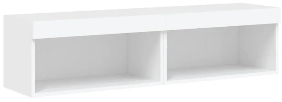 2 db fehér TV-szekrény LED-világítással 60 x 30 x 30 cm