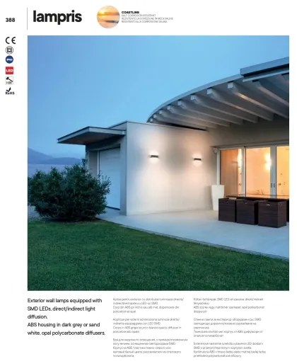 Redo 90373 - LED Kültéri fali lámpa LAMPRIS LED/13W/230V IP65 fehér