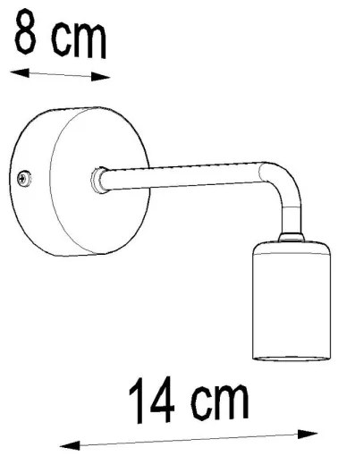 Fali lámpa DUOMO 1xE27/60W/230V fekete