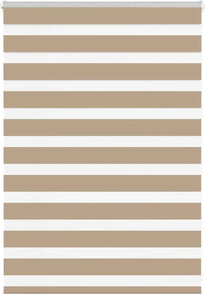 vidaXL zebrafüggönnyel homokbarna szövetszélesség 110,9 cm poliészter