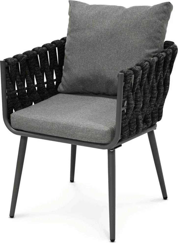 Kerti szék, fém, szövet, szürke, AZC-1105 GREY