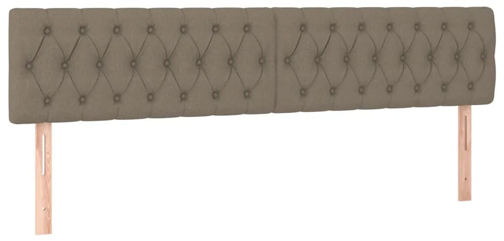 tópszínű szövet LED-es fejtámla 180x7x78/88 cm